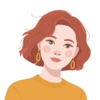 Debbie Worstman — Access Technology Specialist Illustrated portrait of a woman with short red hair, wearing gold earrings and an orange sweater, representing an Access Technology Specialist.